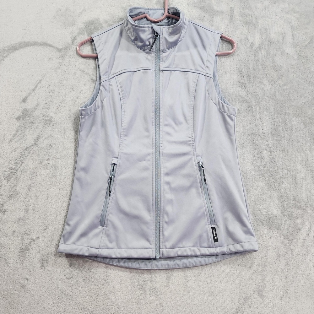 Baleaf Jacket Womens XS Gray Sleeveless Softshell Full Zip Hiking Vest Outdoors